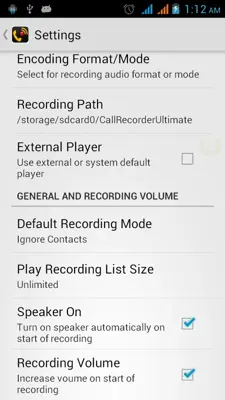 Call Recorder Ultimate android App screenshot 2